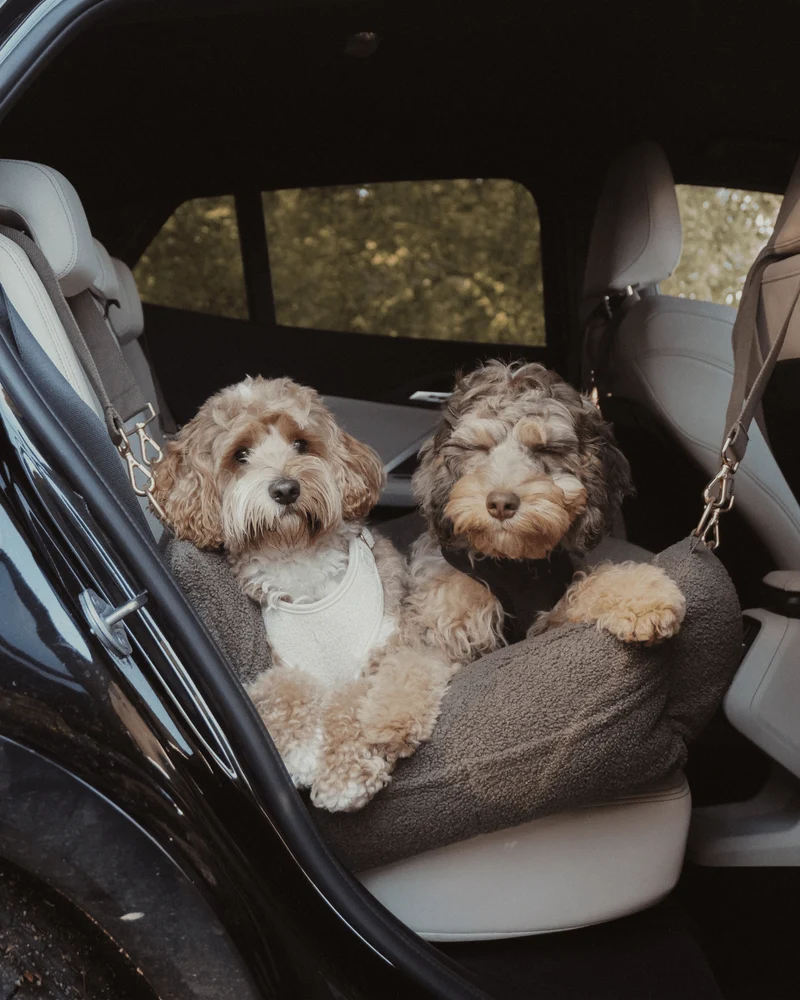 By Teddy Extra Large Cosy Dog Car Seat | Vegan Sherpa Fabric