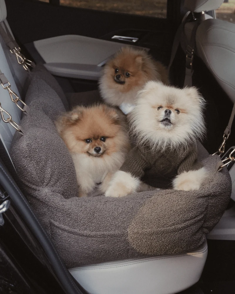 By Teddy Extra Large Cosy Dog Car Seat | Vegan Sherpa Fabric