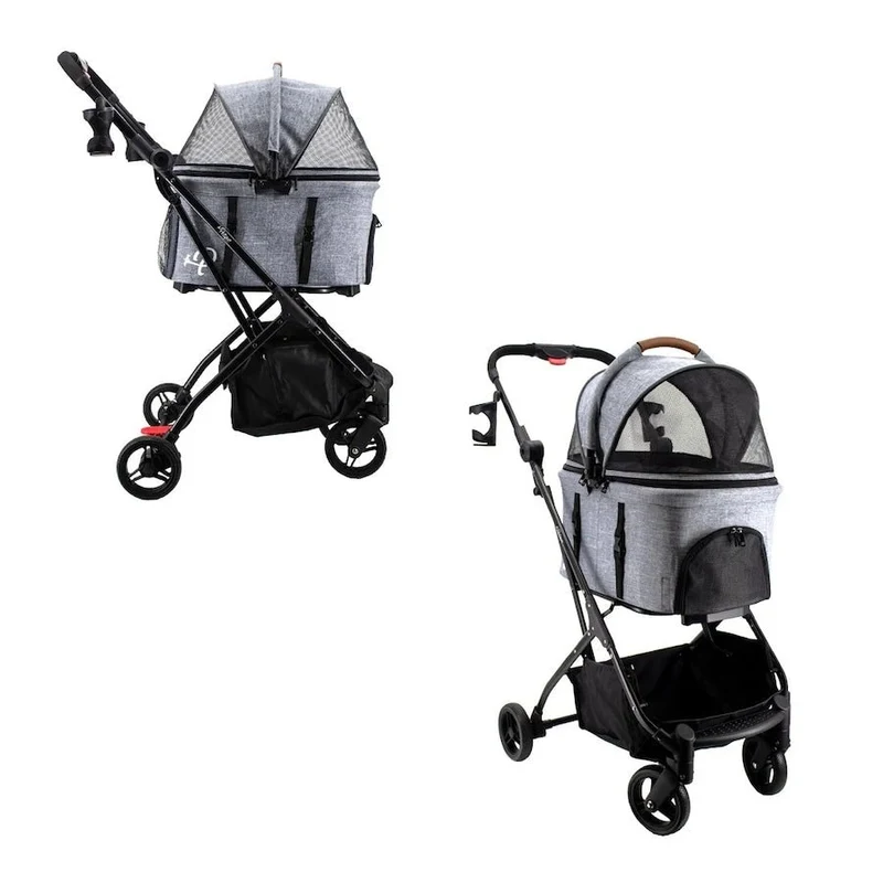 Petique 3-in-1 Tri-Fold Pet Stroller Travel System