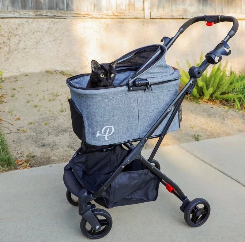 Petique 3-in-1 Tri-Fold Pet Stroller Travel System