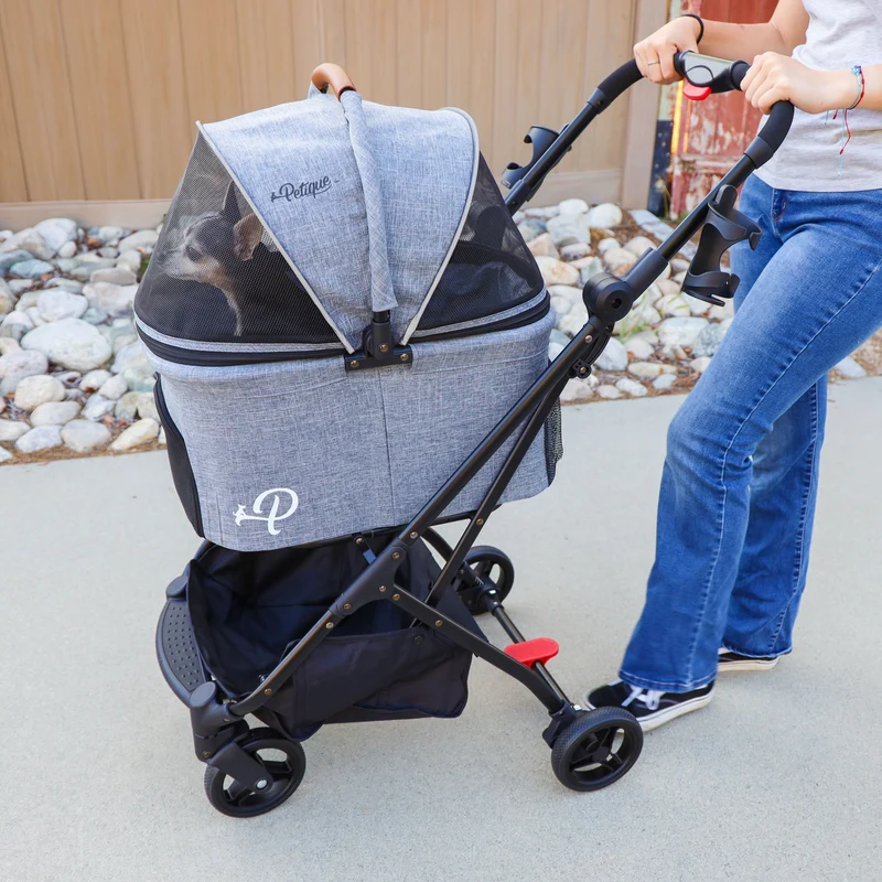 Petique 3-in-1 Tri-Fold Pet Stroller Travel System