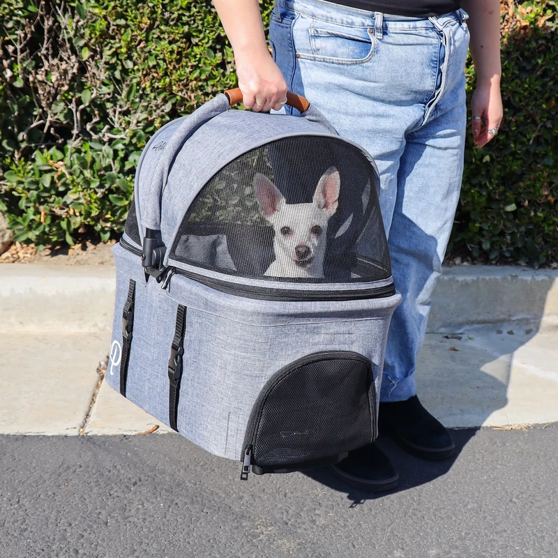 Petique 3-in-1 Tri-Fold Pet Stroller Travel System