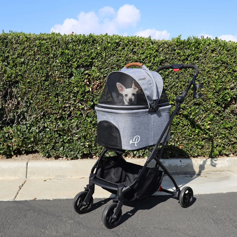 Petique 3-in-1 Tri-Fold Pet Stroller Travel System
