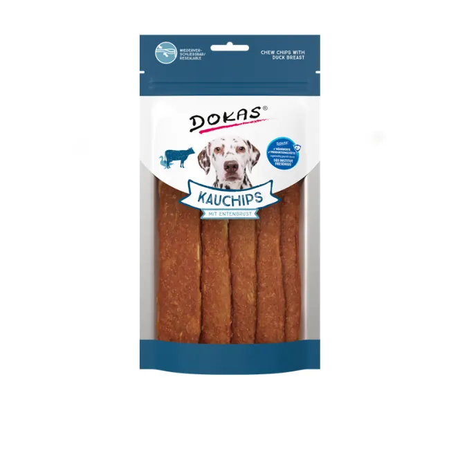 Dokas Dog Snack Kauchips mit Entenbrust 175g
