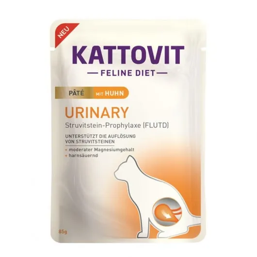 Kattovit PB Feline Urinary Pate mit Huhn - 10x85g