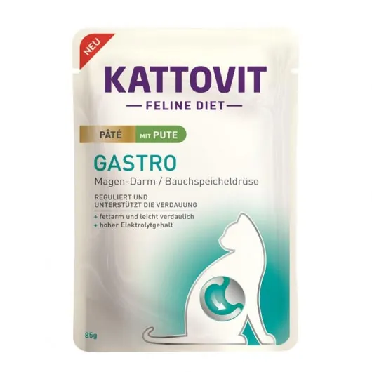 Kattovit PB Feline Gastro Pate mit Pute - 10x85g