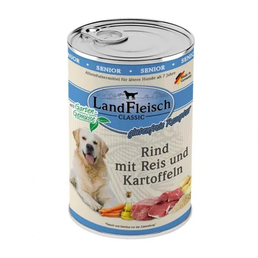 Landfleisch Dog Classic Senior Rind mit Kartoffeln & Gartengemüse - 6x400g