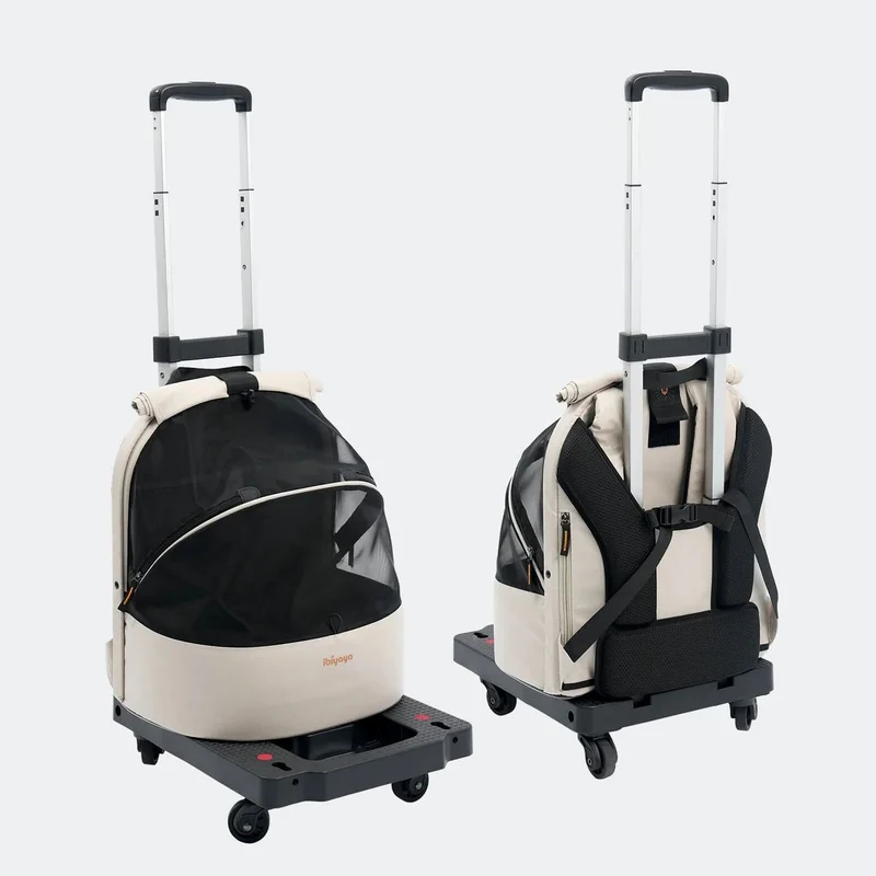 Ibiyaya Pet Carrier Folding 4 Wheel Trolley
