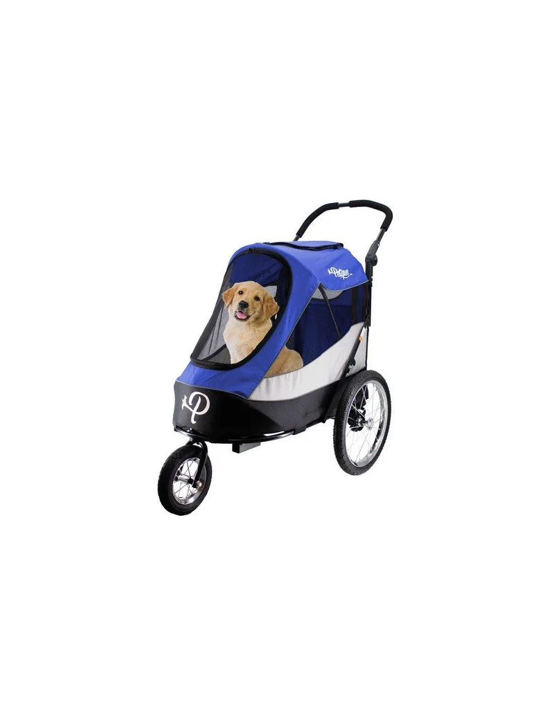 Petique Trailblazer Pet Stroller & Dog Bike Trailer incl. Free Rain Cover + Tow Bar