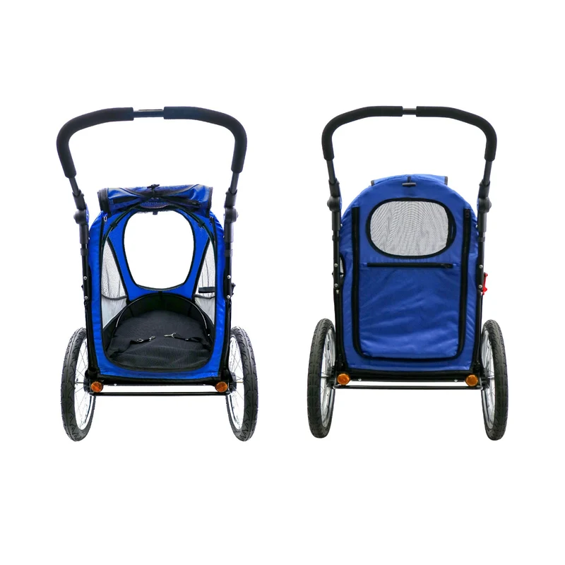 Petique Trailblazer Pet Stroller & Dog Bike Trailer incl. Free Rain Cover + Tow Bar