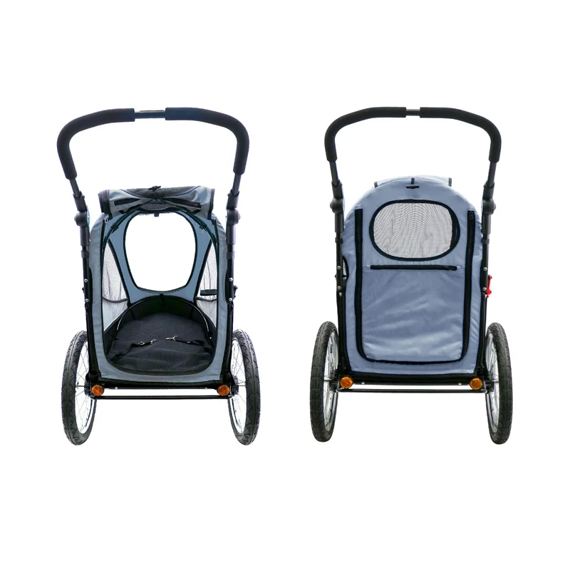 Petique Trailblazer Pet Stroller & Dog Bike Trailer incl. Free Rain Cover + Tow Bar