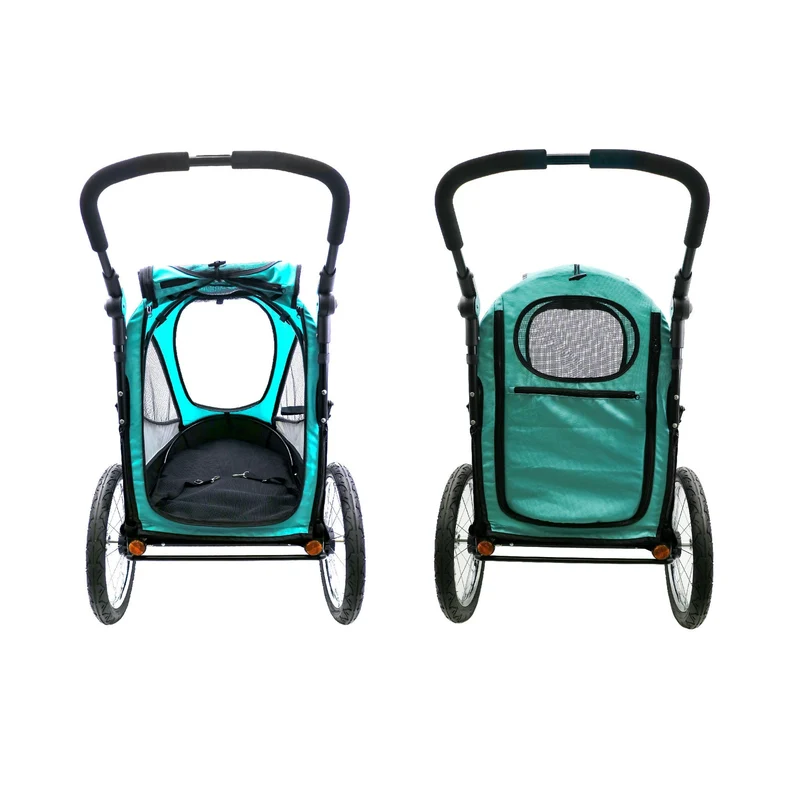 Petique Trailblazer Pet Stroller & Dog Bike Trailer incl. Free Rain Cover + Tow Bar