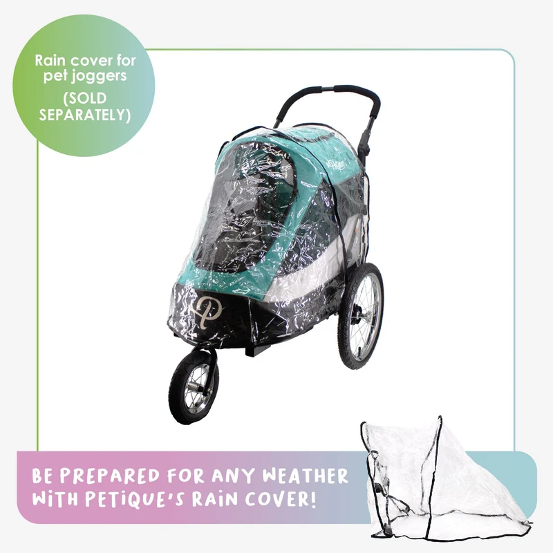 Petique Trailblazer Pet Stroller & Dog Bike Trailer incl. Free Rain Cover + Tow Bar
