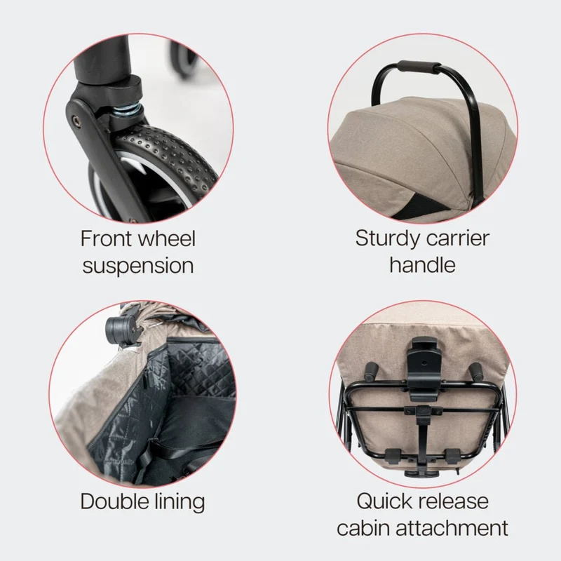 InnoPet Nomad 3-in-1 Pet Stroller Travel System