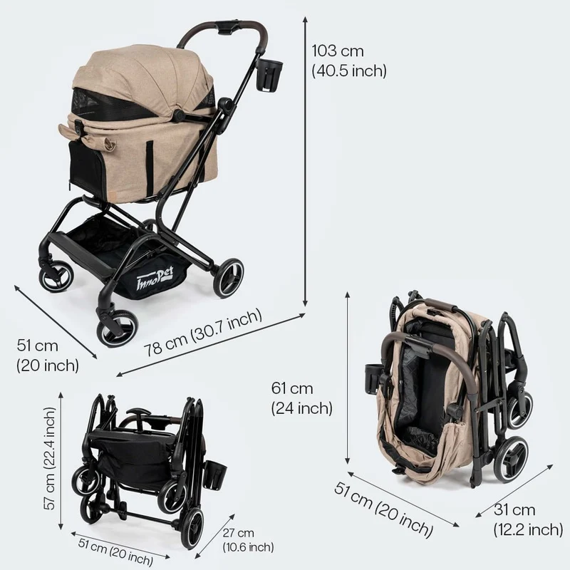 InnoPet Nomad 3-in-1 Pet Stroller Travel System