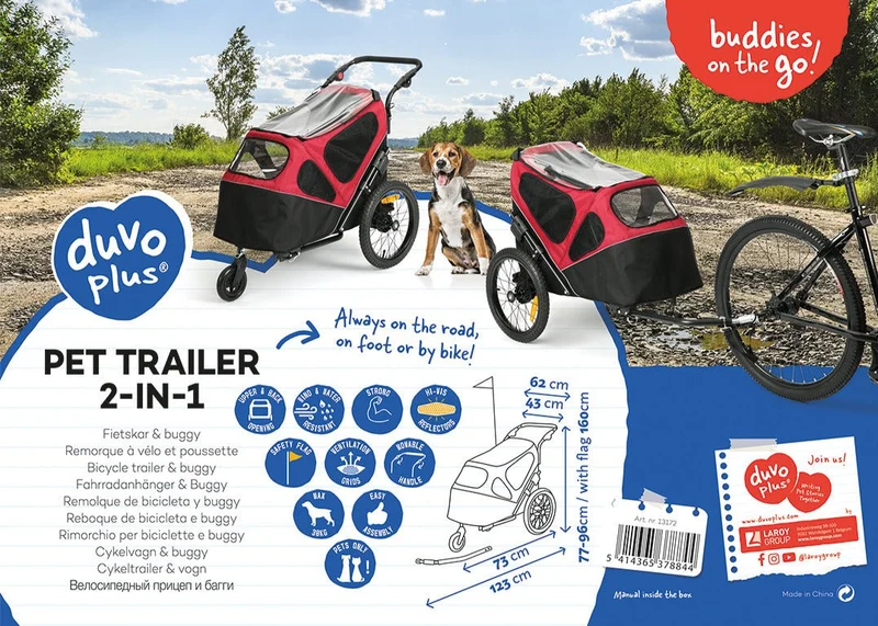 Buddies on the Go! Pet Trailer 2-in-1 | 20% Off