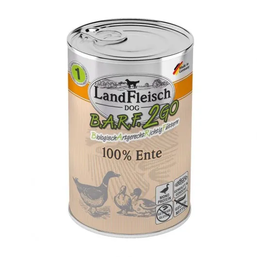 LandFleisch B.A.R.F.2GO 100% von der Ente - 6x400g