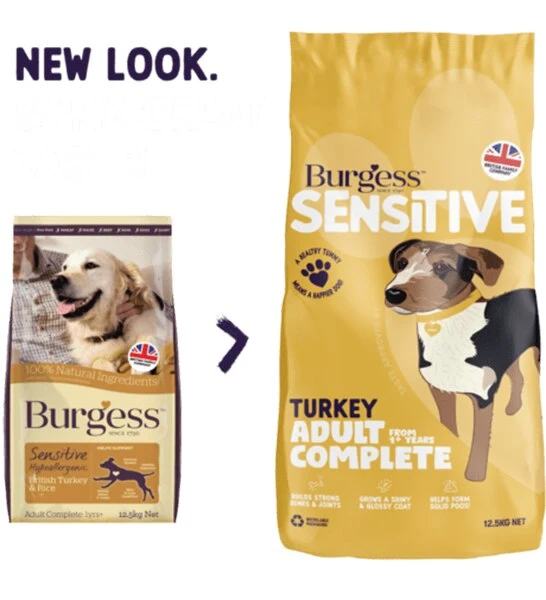Burgess Sensitive Adult Dry Dog Food Turkey