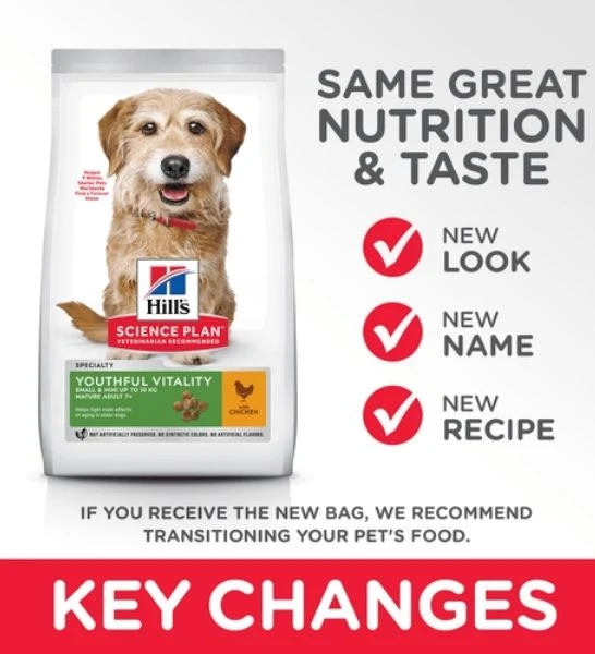 Hill's Science Plan Senior Vitality Small & Mini Mature Adult 7+ Dry Dog Food