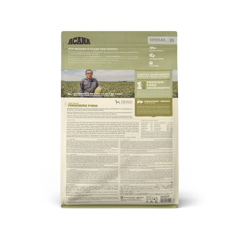 Acana Yorkshire Pork Grain-Free Dry Dog Food 2KG