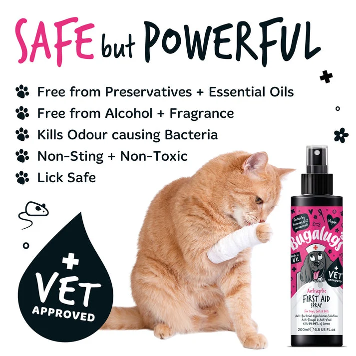 Bugalugs Antiseptic First Aid Spray For Pets 200ML