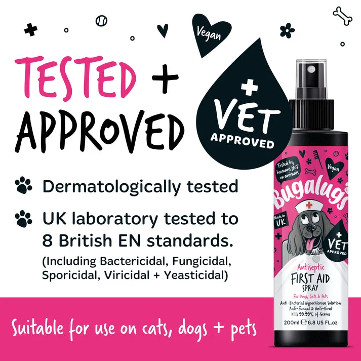 Bugalugs Antiseptic First Aid Spray For Pets 200ML