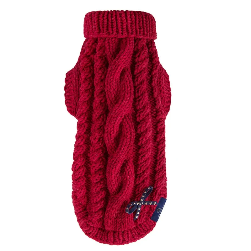 Oh Charlie Dog Sweater Love Red