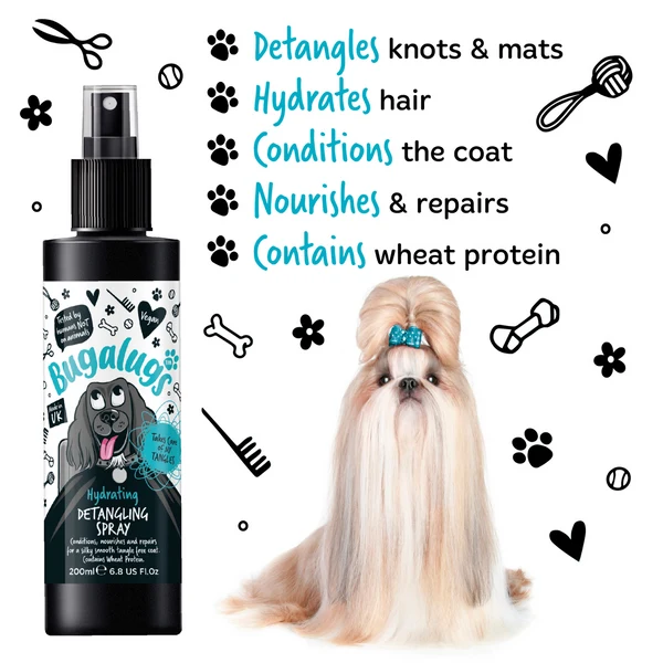 Bugalugs Hydrating Detangling Dog Spray 200ML