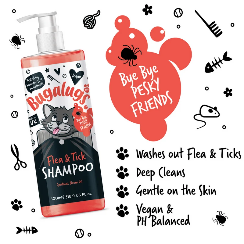 Bugalugs Flea & Tick Cat Shampoo 500ML