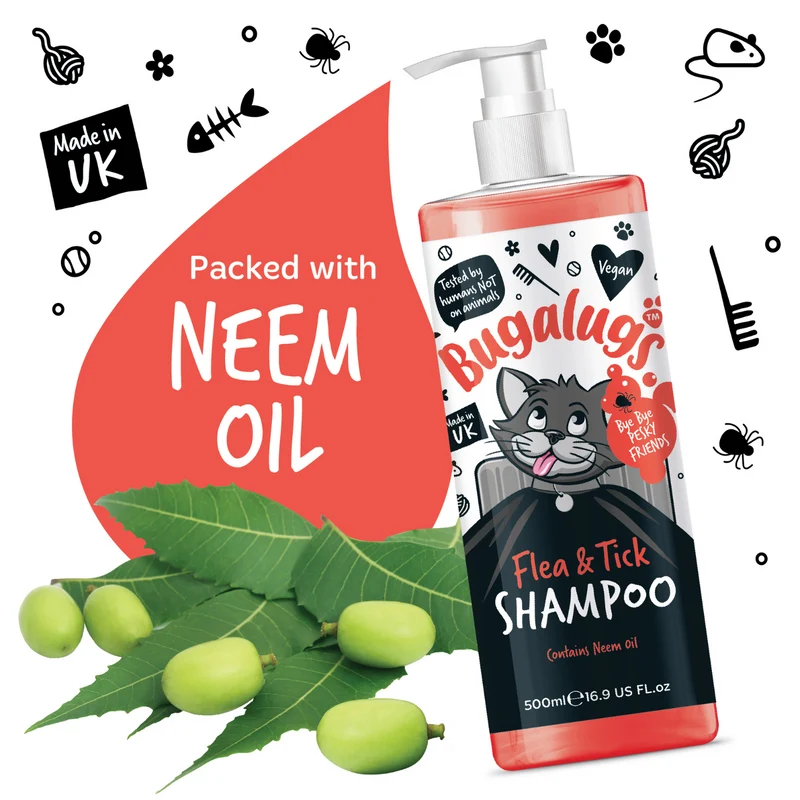 Bugalugs Flea & Tick Cat Shampoo 500ML