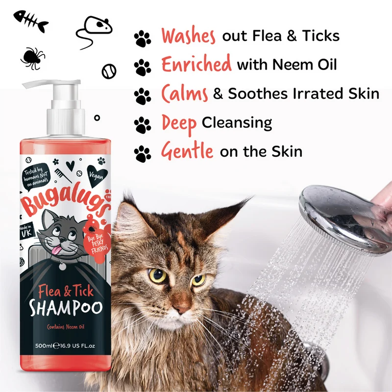 Bugalugs Flea & Tick Cat Shampoo 500ML