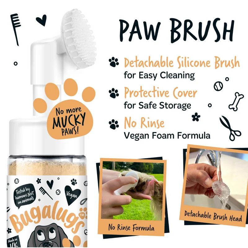 Bugalugs Oatmeal with Coconut & Lime Paw Cleaner No Rinse Foam Shampoo - 200ML