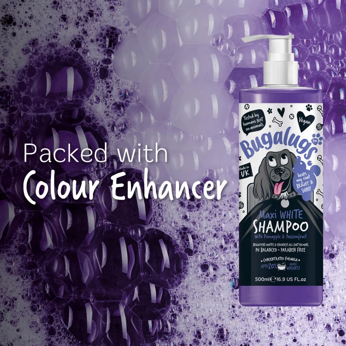 Bugalugs Maxi White Dog Shampoo - 500ML