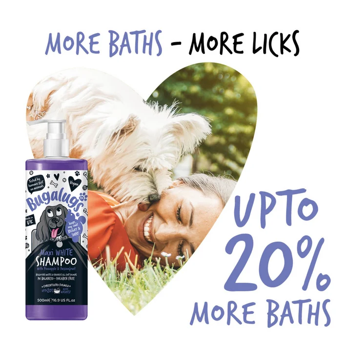 Bugalugs Maxi White Dog Shampoo - 500ML