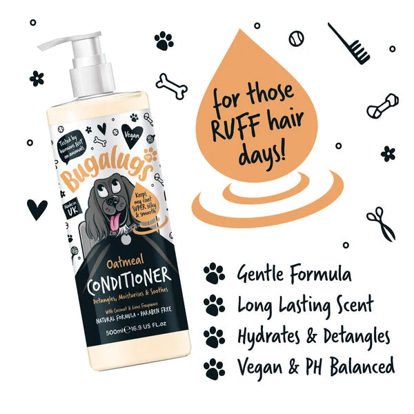 Bugalugs Oatmeal with Coconut & Lime Fragrance Dog Conditioner 500ML
