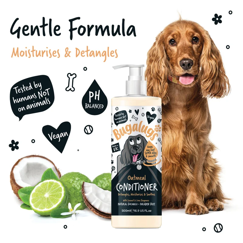 Bugalugs Oatmeal with Coconut & Lime Fragrance Dog Conditioner 500ML