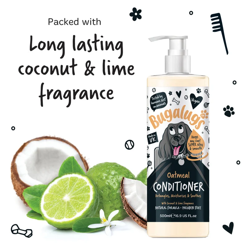 Bugalugs Oatmeal with Coconut & Lime Fragrance Dog Conditioner 500ML