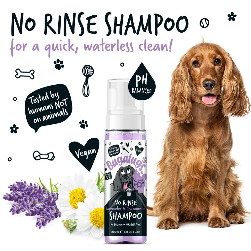 Bugalugs Lavender & Chamomile No Rinse Dog Shampoo 200ML