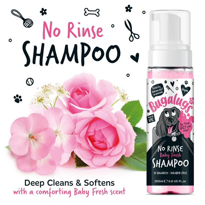 Bugalugs Baby Fresh No Rinse Dog Shampoo 200ML
