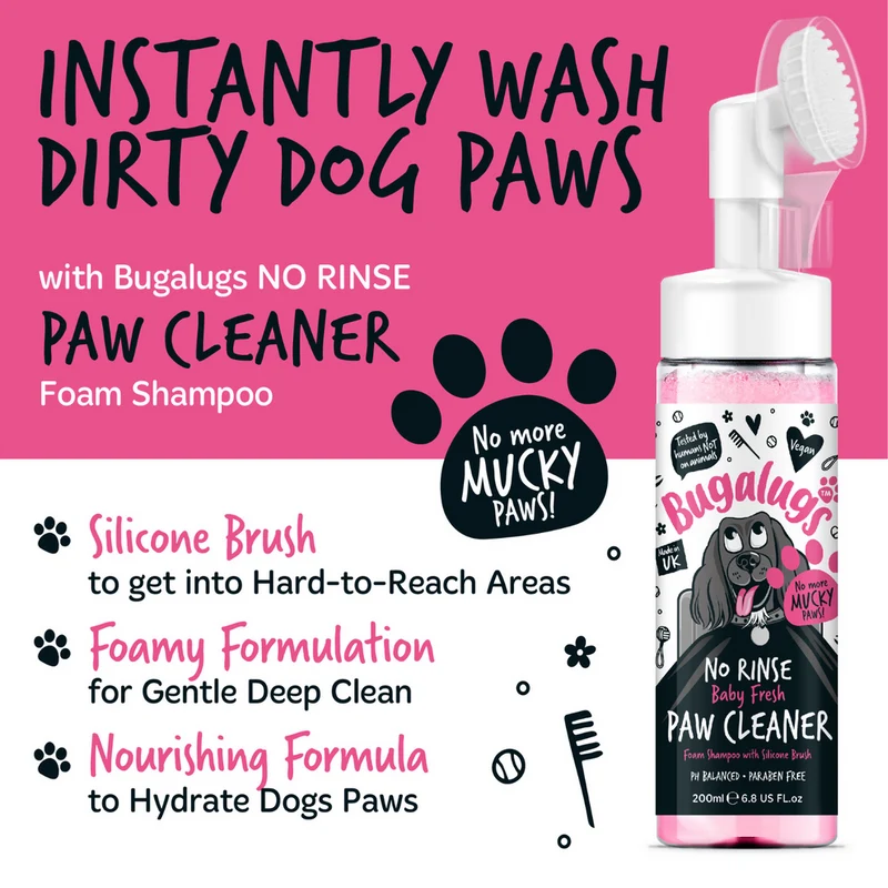 Bugalugs Baby Fresh No Rinse Paw Cleaner Foam 200ML