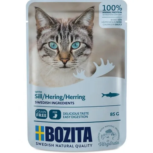 Bozita Pouch Häppchen in Soße mit Hering 12x85g