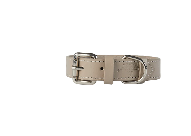 Baker & Bray Sustainable Leather Dog Collar & Lead Set | Ash