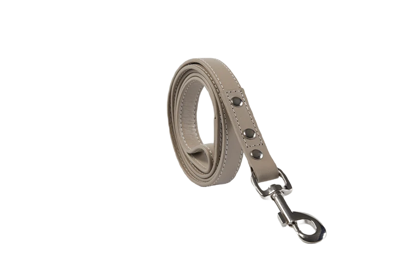 Baker & Bray Sustainable Leather Dog Collar & Lead Set | Ash