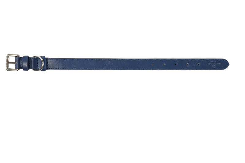 Baker & Bray Sustainable Designer Leather Dog Collar | Navy