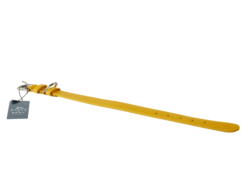 Barker & Bray Sustainable Leather Dog Collar | Lemon