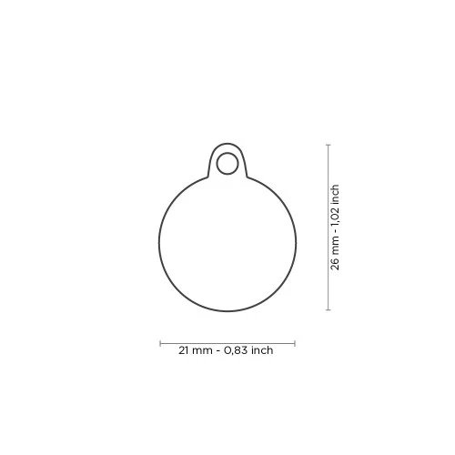 My Family Glam Circle with Paw ID Tag - FUCHSIA/SMALL