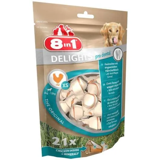 8in1 Dental Delights XS – Kauknochen für Hunde