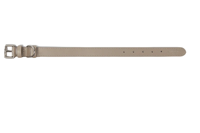Baker & Bray Sustainable Leather Dog Collar | Ash