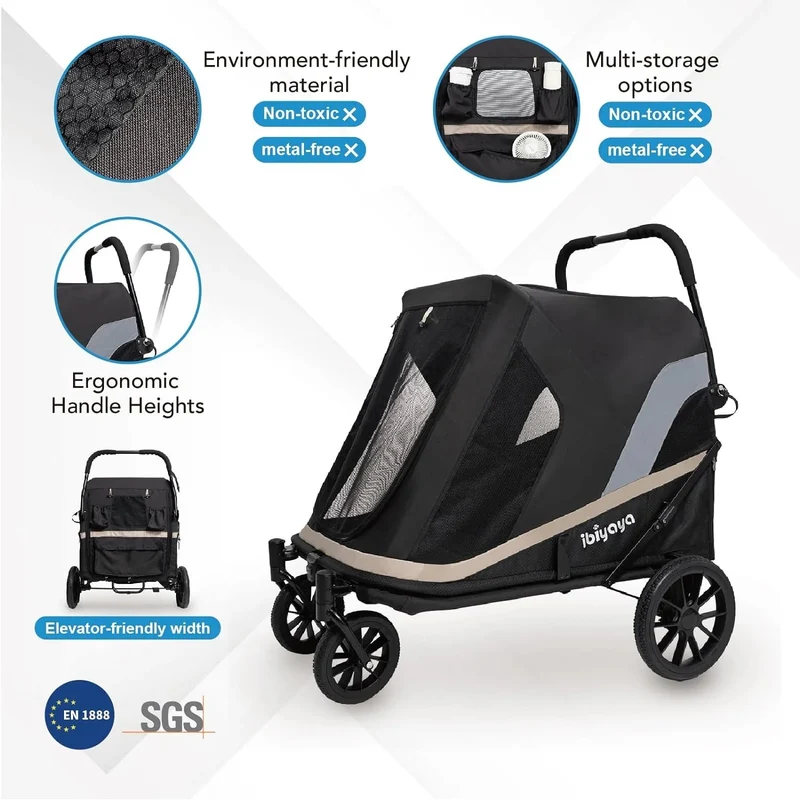 Ibiyaya Grand Cruiser Large Dog Stroller | + Included Supportive Cushion