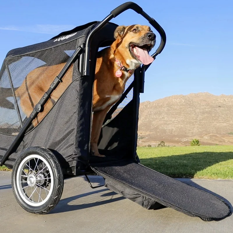 Petique Apollo Elite Pet Stroller & Trailer | Integrated Ramp
